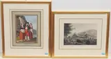Sammelnummer mit 2 Tuschfederzeichnungen, 13 Bleistiftzeichnungen, 1 Holzschnitt, 23 Kupferstichen, 20 (5 kol.) Aquatintas, 38 Lithographien, 79 (6 kol.) Stahls by Kanton Wallis, engraving, sold Dec 2020