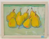 Acht Birnen", 1968/70 by Karl Landolt, oil on board, sold Dec 2020