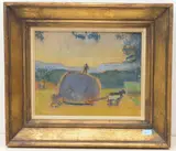 Sommerliche Landschaft mit Heufuhrwerk, 1917 by Ernst Morgenthaler, oil, sold Dec 2020