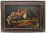 Stilleben Citronen by Johann Wilhelm von Tscharner, oil on canvas, sold Dec 2020