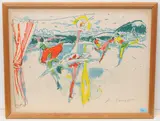 Eisläuferin by Alois Carigiet, 1954, color lithograph, sold Dec 2020
