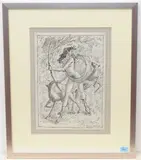 Amazonin by Emile Chambon, 1961, ink, offered Dec 2020