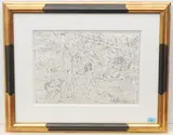 Le Bief à Danse by Emile Chambon, 1989, ink, offered Dec 2020