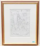 Weibliche Akte an einer Treppe by Emile Chambon, 1989, ink, offered Dec 2020