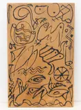 Ohne Titel by Werner Hartmann, 1986, ink, sold Dec 2020