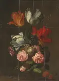 Blumenstillleben by August Wilhelm Sievert, 1748, oil on panel, sold Sep 2020