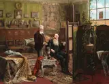 Im Atelier by Carl Johann Spielter, 1901, oil on canvas, sold Sep 2020