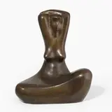 Sitzender Akt by Erich Fritz Reuter, 1956, bronze, sold Sep 2020