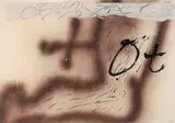Blatt 4 aus: "Suite 63x90 by Antoni Tàpies, 1980, color lithograph, sold Sep 2020