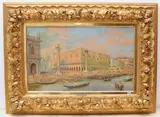 Ansicht des Dogenpalastes in Venedig by Julius Curter Edler von Brendlstein, oil on canvas, sold Sep 2020
