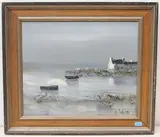 Crique bretonne by Georges Laporte, 1979, oil on canvas, sold Sep 2020