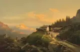 Tiroler Gebirgslandschaft by Josef Thoma, oil on canvas, sold Sep 2020