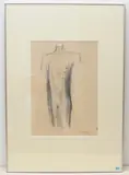 Männlicher Torso by Erich Fritz Reuter, 1958, charcoal, offered Sep 2020