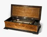 L'Auberson, wohl Gueissaz, um 1890 by Grosse Zylinder-Musikdose, bronze, sold Sep 2020