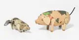 Deutschland by Lot: 2 Blechspielzeuge "Schweine", lithograph, sold Sep 2020
