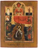 Russisch, um 1850 by Hl. Elias und Vita, tempera, offered Sep 2020