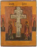 Russisch, um 1800 by Staurothek-Ikone "Kreuzigung Christi", tempera, offered Sep 2020