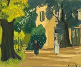 Chez Renoir", 1981 by Georges Borgeaud, oil on canvas, sold Sep 2020