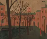 Le canale", 1967 by Henry Roulet, oil on canvas, sold Sep 2020