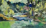 Sommerliche Sitterlandschaft, 1950 by Carl Walter Liner, oil on canvas, sold Sep 2020