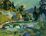 Beim Fuchssprung by Carl Walter Liner, oil on canvas, sold Sep 2020