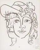 Doppelportrait by Hans Erni, 1983, pastel, sold Sep 2020