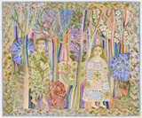 Waldspaziergang by Willi Hartung, 1961, watercolor, sold Sep 2020