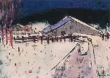 Winter im Jura by Walter Mafli, 1972, mixed media, sold Sep 2020