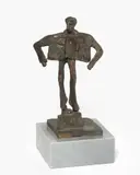zugeschrieben Businessman mit Koffer by Kurt Laurenz Metzler, 1993, bronze, sold Sep 2020