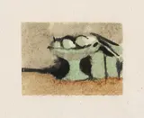 Früchteschale mit Gläser by Gérard de Palézieux, etching, offered Sep 2020