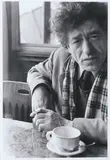 Giacometti im Café an der Rue Alesia, wo er morgens stets den Kaffee trank by Ernst Scheidegger, photograph, sold Sep 2020