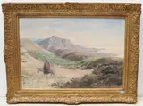 Küstenlandschaft mit Eselsreiter by Victor Surbek, oil on canvas, sold Sep 2020