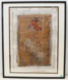 Le signe rouge by James Coignard, mixed media, sold Sep 2020