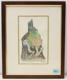 Pilze by Johannes Diem, 1988, watercolor, sold Sep 2020