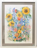 Die Blaumeise by Fritz Hug, 1969, color lithograph, sold Sep 2020