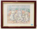 Ährenlegende Frauen by Carl Roesch, 1927, watercolor, sold Sep 2020