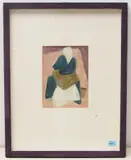 Sitzende Frau von hinten by Carl Roesch, watercolor, sold Sep 2020