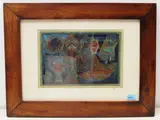 Abstrakte Figuren by Hans Rudolf Strupler, mixed media, sold Sep 2020