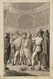 Oder Werkstatt Die Ermordung des Schwedenskönigs by Daniel Nikolaus Chodowiecki, pen and ink, sold Jun 2020