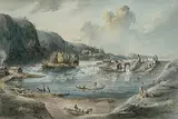 Vüe des Catarractes de Trollhattan, avec l'Ecluse Ekeblad by Elias Martin, watercolor, offered Jun 2020