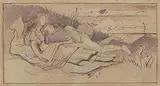 Es fiel ein Reif in der Frühlingsnacht by Albert Venus, watercolor, sold Jun 2020