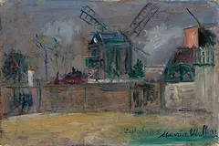 Le Moulin de la Galette à Montmartre by Maurice Utrillo, 1922, oil, sold Jun 2020