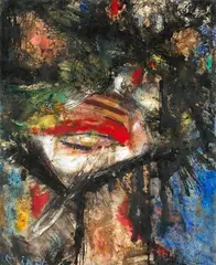 Paradiso perduto Rosemarie by Giuseppe Pinot-Gallizio, 1958, oil, sold Jun 2020