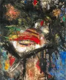 Paradiso perduto Rosemarie by Giuseppe Pinot-Gallizio, 1958, oil, sold Jun 2020