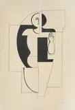 Apoll by Willi Baumeister, 1921, lithograph, sold Jun 2020