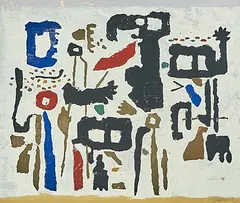 Amenophis by Willi Baumeister, 1950, color screenprint, sold Jun 2020