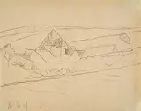 Vollersroda by Lyonel Feininger, 1919, pencil, sold Jun 2020