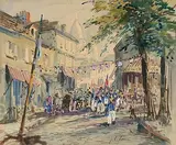 Strassenszene by Jean-Louis Forain, watercolor, offered Jun 2020