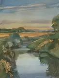 An der Wümme in Fischerlinde by Christian Modersohn, 1985, watercolor, offered Jun 2020
