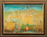 Vers la Cite Nouvelle by Yves Chaix, oil on canvas, sold Nov 2022